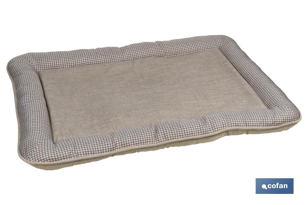  Cuccia imbottita per animali domestici | Beige | Dimensioni: 86 x 57 x 7 cm - Cofan