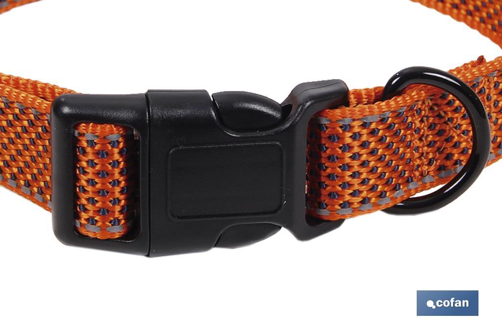 Collier Réfléchissant pour Chiens | Couleur Orange | Plusieurs Dimensions - Cofan