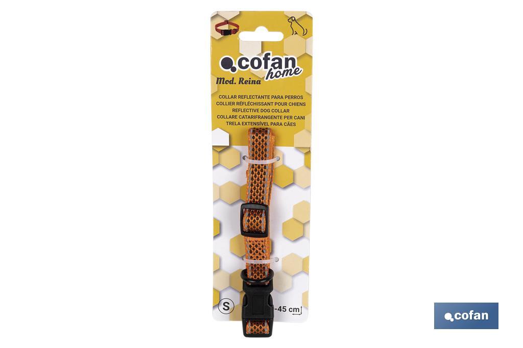 Collier Réfléchissant pour Chiens | Couleur Orange | Plusieurs Dimensions - Cofan