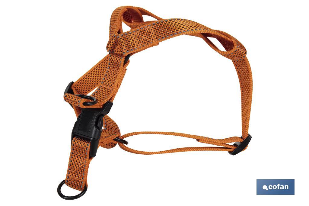 Reflective dog harness | Orange | Available in various sizes - Cofan