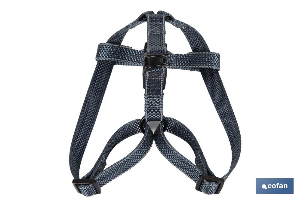 Reflective dog harness | Grey | Available in various sizes - Cofan