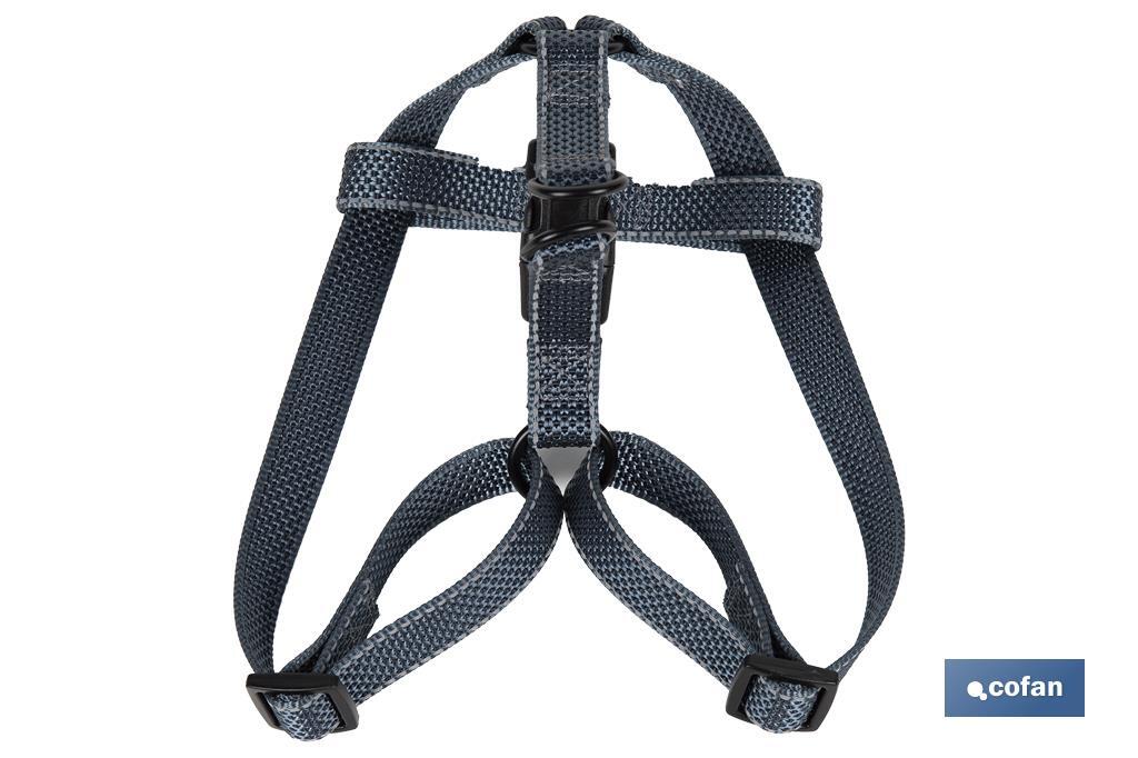 Reflective dog harness | Grey | Available in various sizes - Cofan