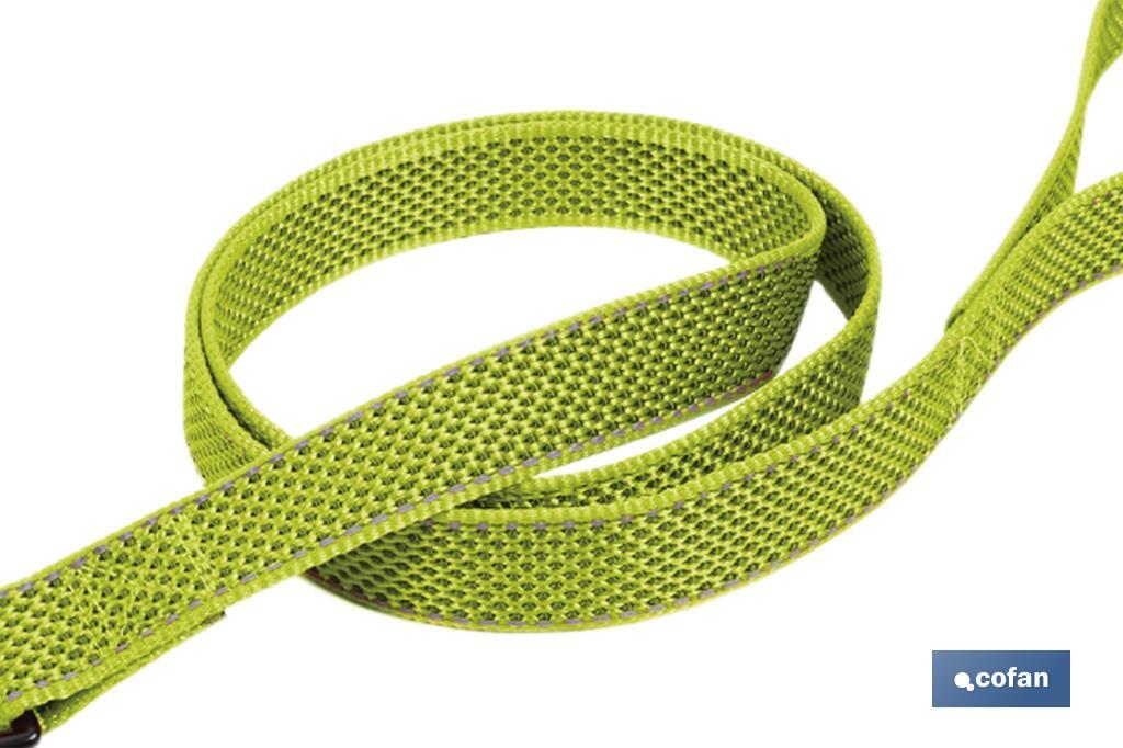 Reflective dog training leash | Available in various sizes | Green - Cofan