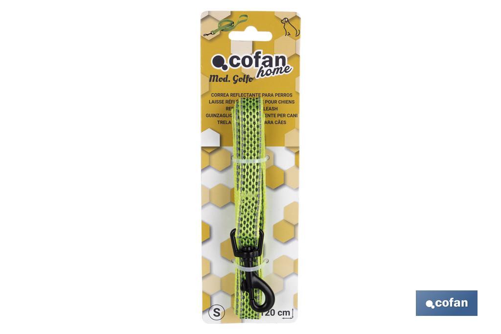 Reflective dog training leash | Available in various sizes | Green - Cofan