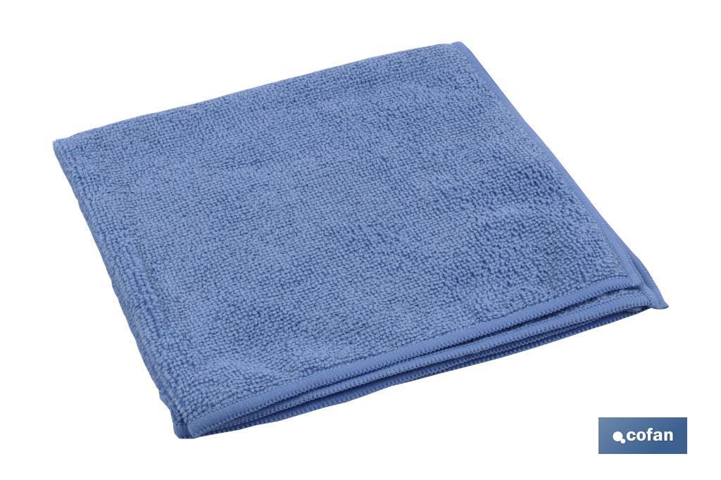 Microtex Cleaning cloth | Size: 40 x 40cm | Blue | Reusable cloth | Highly absorbent cleaning cloth - Cofan