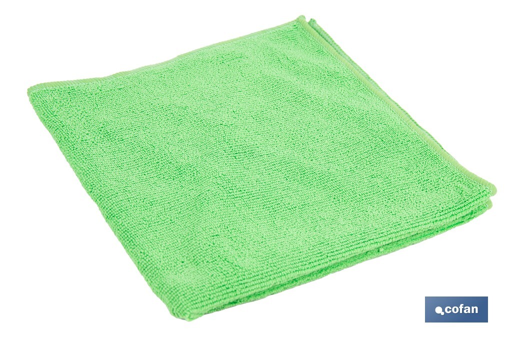 Microtex Cleaning cloth | Size: 40 x 40cm | Blue | Reusable cloth | Highly absorbent cleaning cloth - Cofan