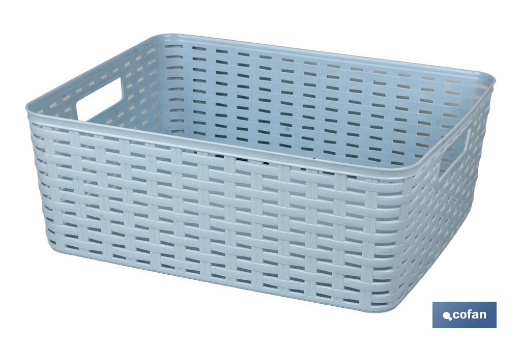 Cesta multiuso | Capacità: 12 L | Dimensioni: 36 x 28 x 13,5 cm | Vari colori | Cesta portaoggetti | Organizer - Cofan