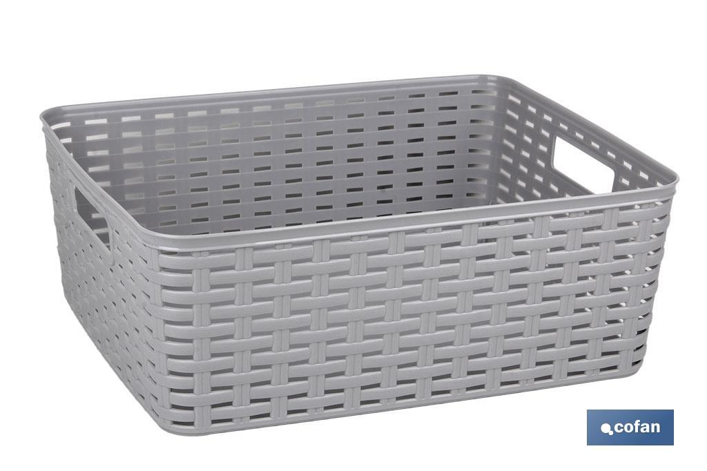 Cesta Multiusos | Capacidade 12 L | Medidas 36 x 28 x 13.5 cm | Variaa Cores | Cesta de Armazenar | Cesta Organizadora - Cofan