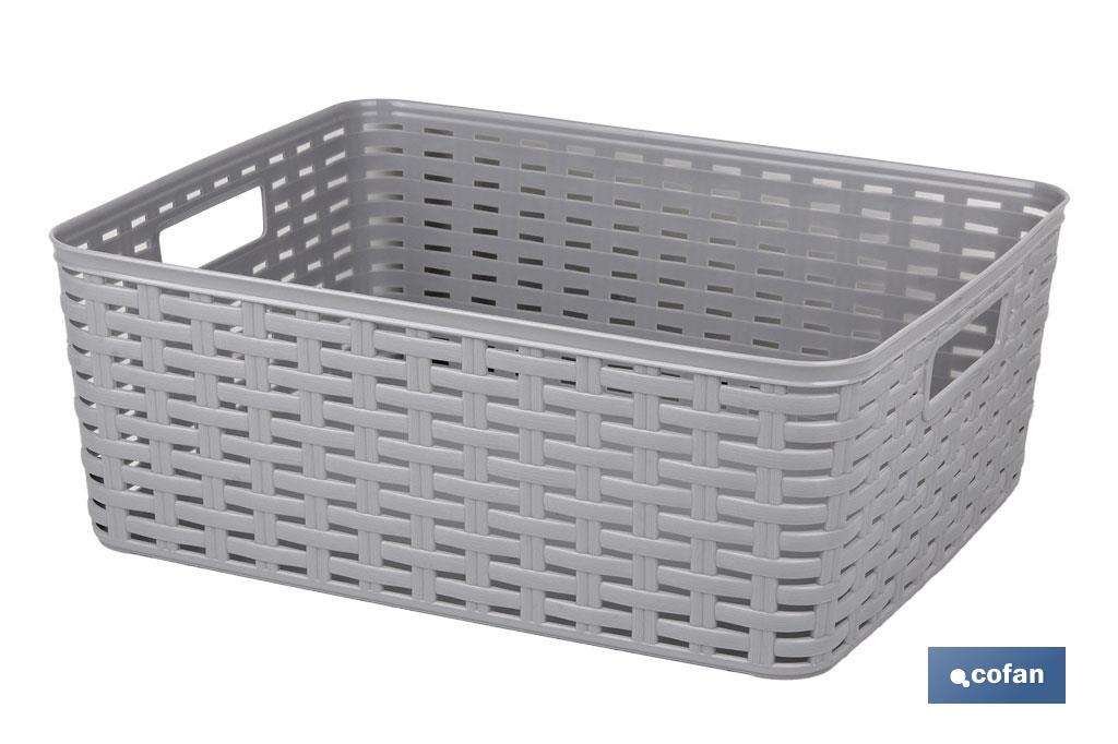 Cesta Multiusos | Capacidade 12 L | Medidas 36 x 28 x 13.5 cm | Variaa Cores | Cesta de Armazenar | Cesta Organizadora - Cofan