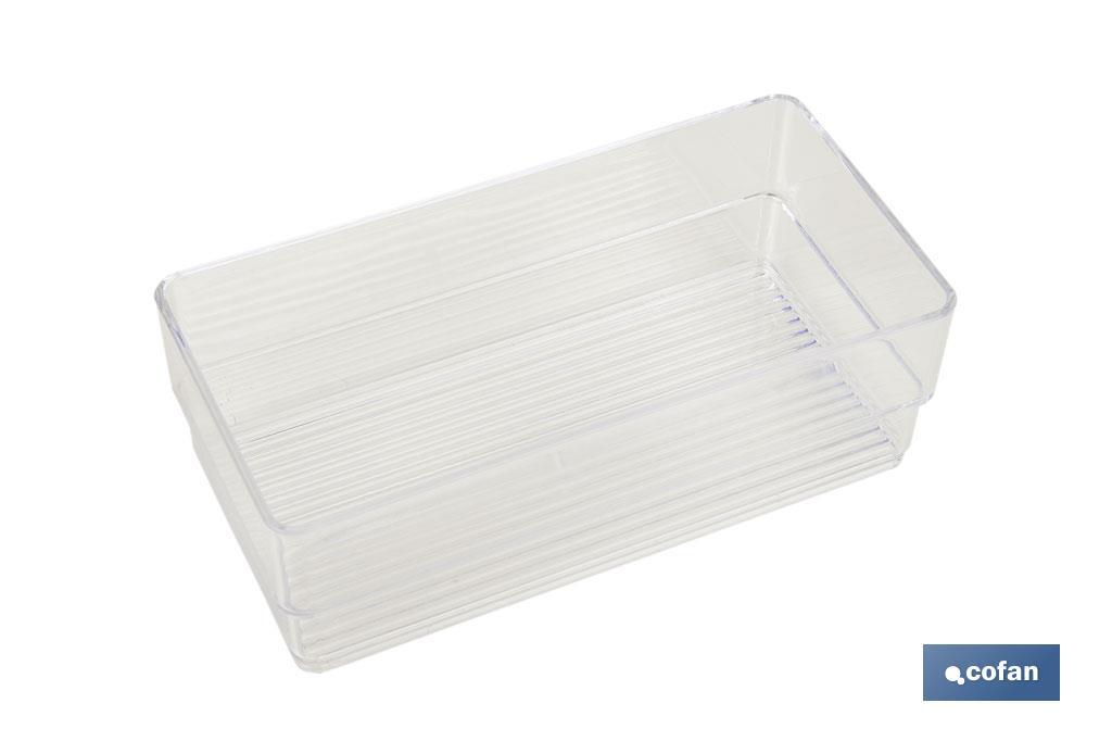 Set di organizer da 5 pezzi | Dimensioni: 30 x 23 x 8 cm | Trasparente | Vendita unitaria - Cofan