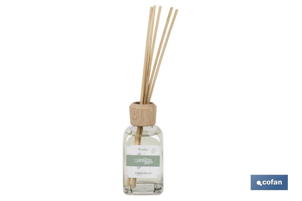Reed diffuser | Aroma of cedar | Rattan scent sticks - Cofan