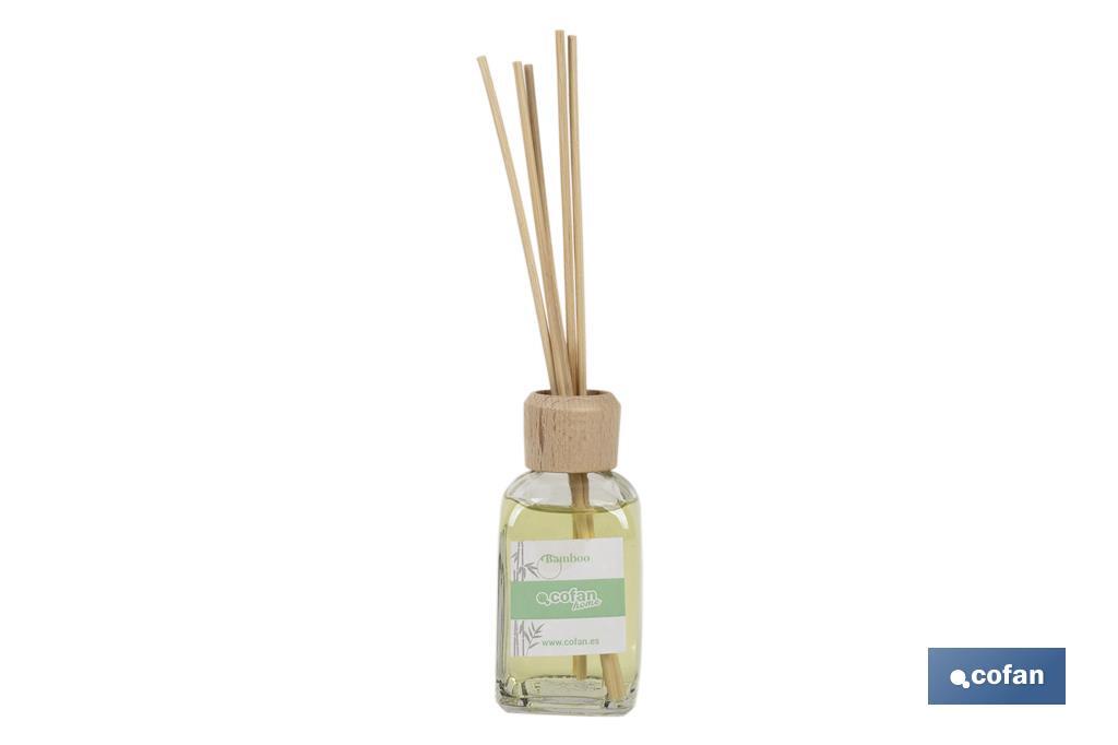 Ambientador de pauzinhos | Aroma a bambu | Difusor com pauzinhos de ratan - Cofan