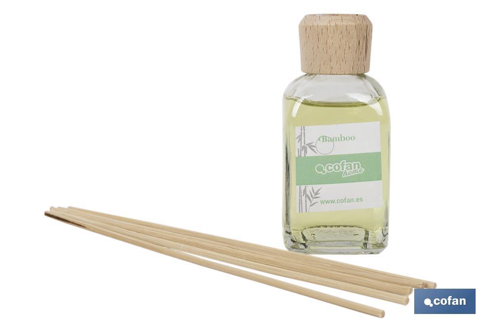Diffuseur de parfum à bâtonnets | Arôme à bambou | Diffuseur avec bâtonnets en rotin - Cofan
