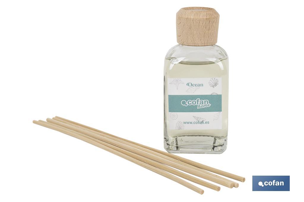 Reed diffuser | Aroma of ocean | Rattan scent sticks - Cofan