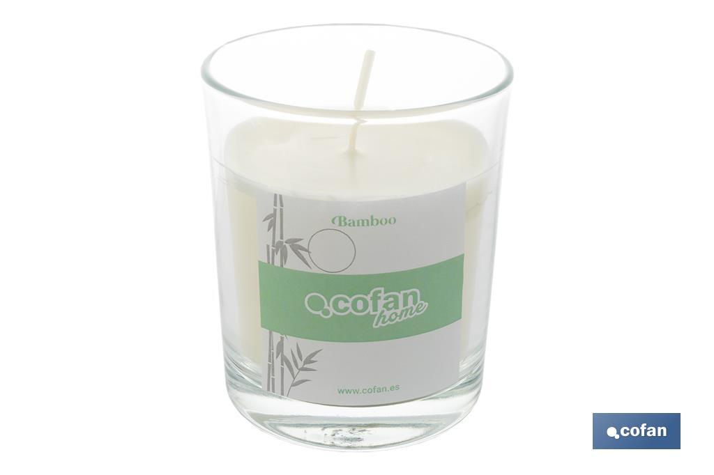 Scented candle | Vegetable wax | Aroma of bamboo | Cotton wick - Cofan