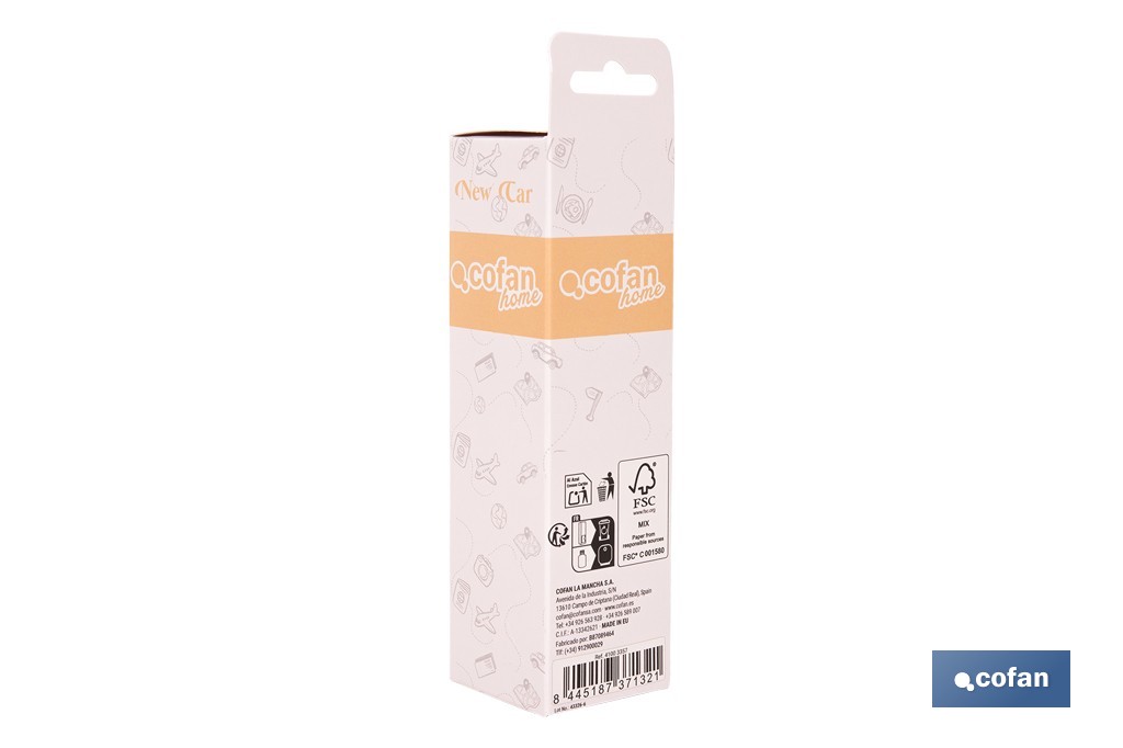 Ambientador de carro | Rolha de madeira | Aroma de new car - Cofan