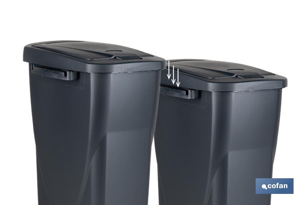 Orange recycling bin | Suitable for recycling organic waste | Available in three different capacities and sizes - Cofan