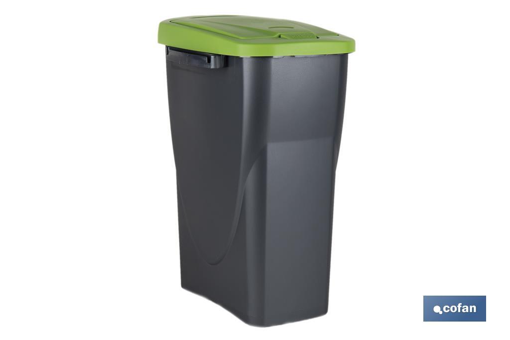 Poubelle verte pour recycler les matériaux en verre | Trois dimensions et capacités différentes - Cofan