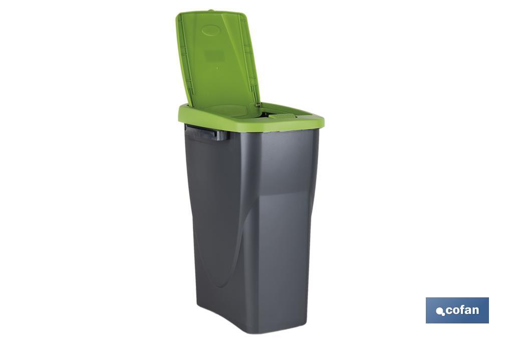 Green recycling bin | Suitable for recycling glass materials | Available in three different capacities and sizes - Cofan