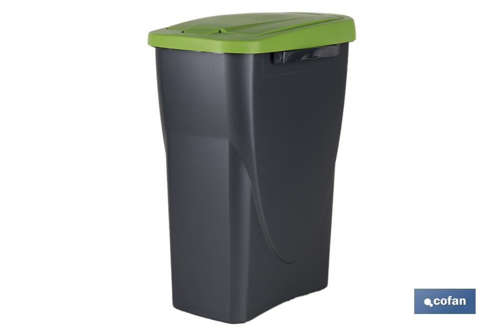 Green recycling bin | Suitable for recycling glass materials | Available in three different capacities and sizes - Cofan