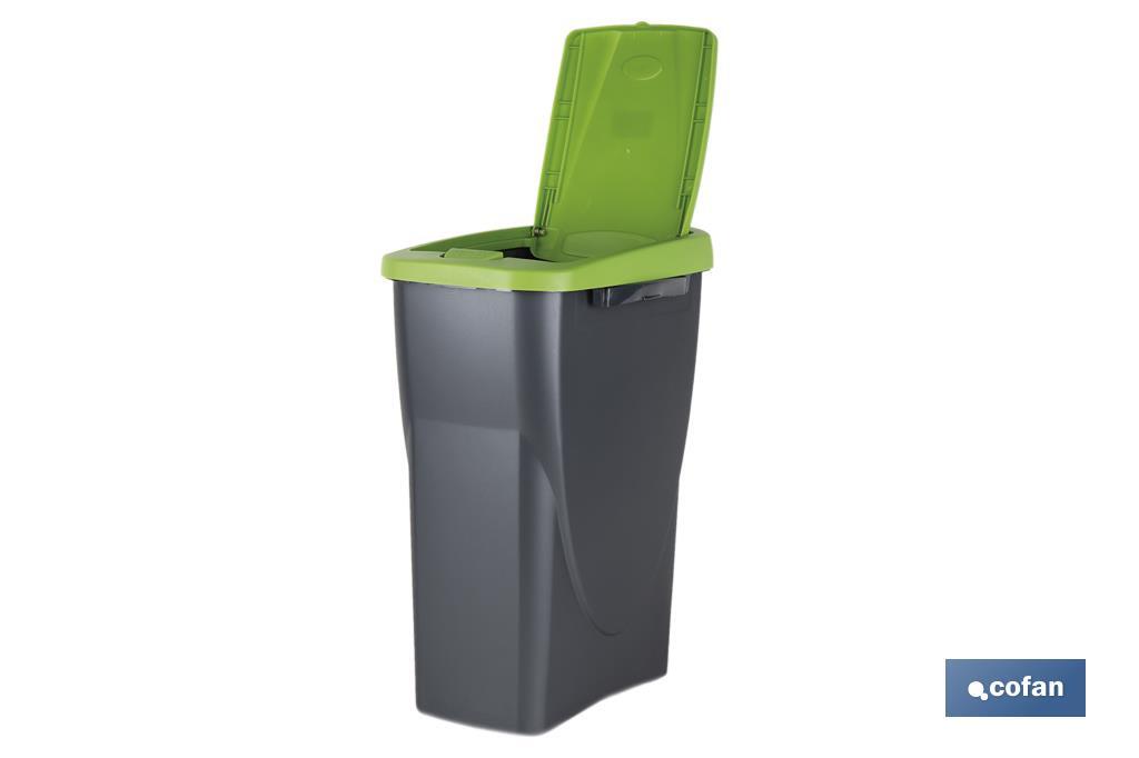 Poubelle verte pour recycler les matériaux en verre | Trois dimensions et capacités différentes - Cofan