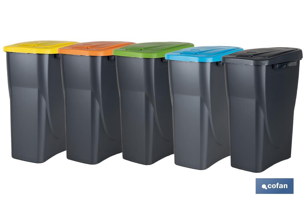 Green recycling bin | Suitable for recycling glass materials | Available in three different capacities and sizes - Cofan