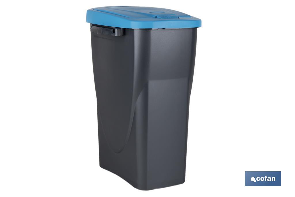 Blue recycling bin | Suitable for recycling paper and cardboard | Available in three different capacities and sizes - Cofan