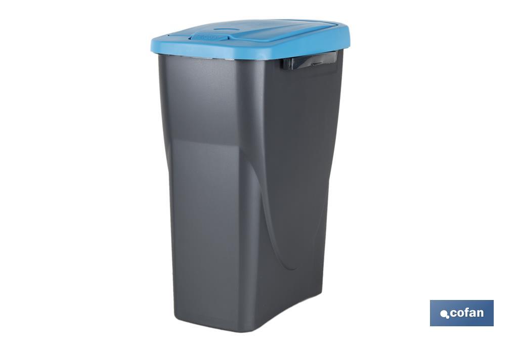 Blue recycling bin | Suitable for recycling paper and cardboard | Available in three different capacities and sizes - Cofan