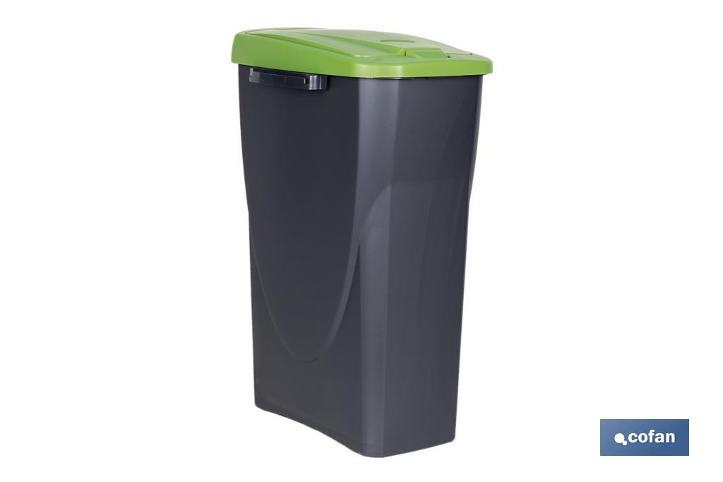 Green recycling bin | Suitable for recycling glass materials | Available in three different capacities and sizes - Cofan