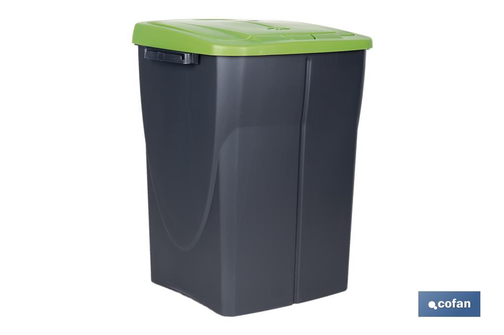 Poubelle verte pour recycler les matériaux en verre | Trois dimensions et capacités différentes - Cofan