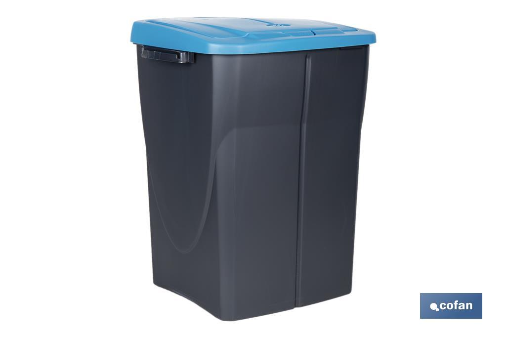 Blue recycling bin | Suitable for recycling paper and cardboard | Available in three different capacities and sizes - Cofan