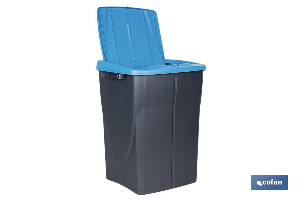 Poubelle bleue pour recycler les matériaux en papier et carton | Trois dimensions et capacités différentes - Cofan