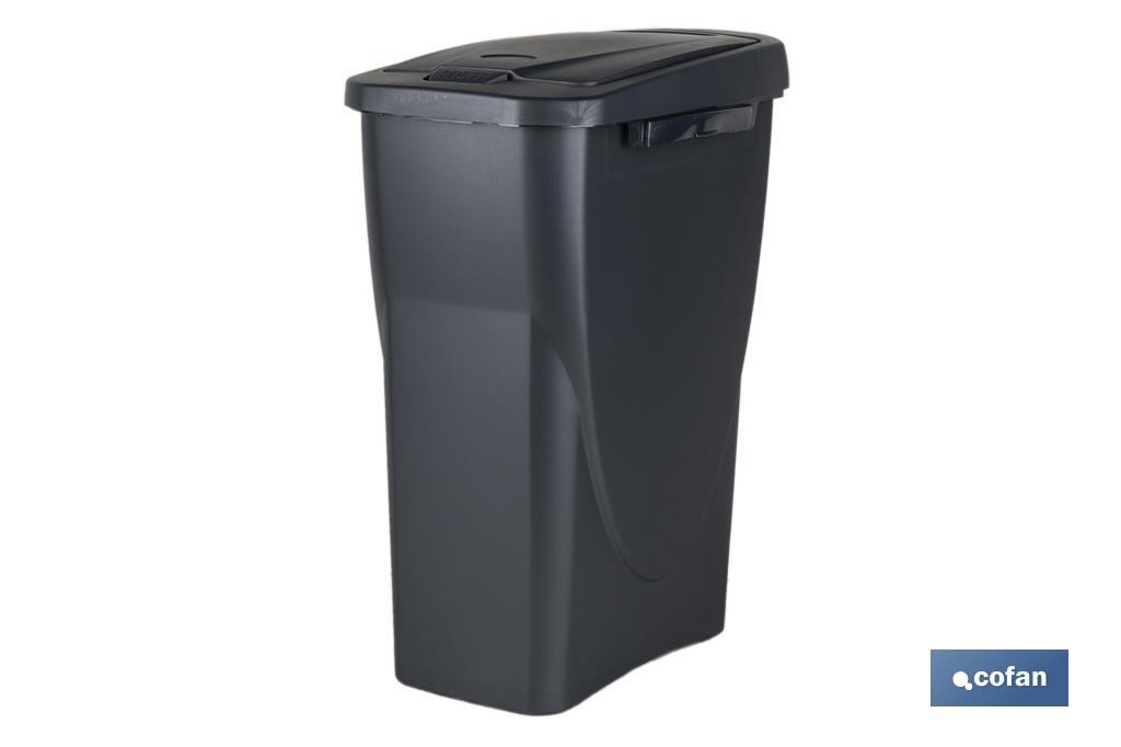 Grey recycling bin | Suitable for recycling organic waste | Available in three different capacities and sizes - Cofan