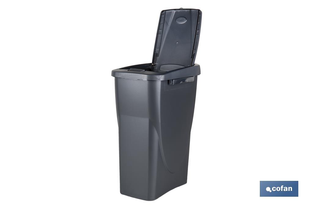 Grey recycling bin | Suitable for recycling organic waste | Available in three different capacities and sizes - Cofan