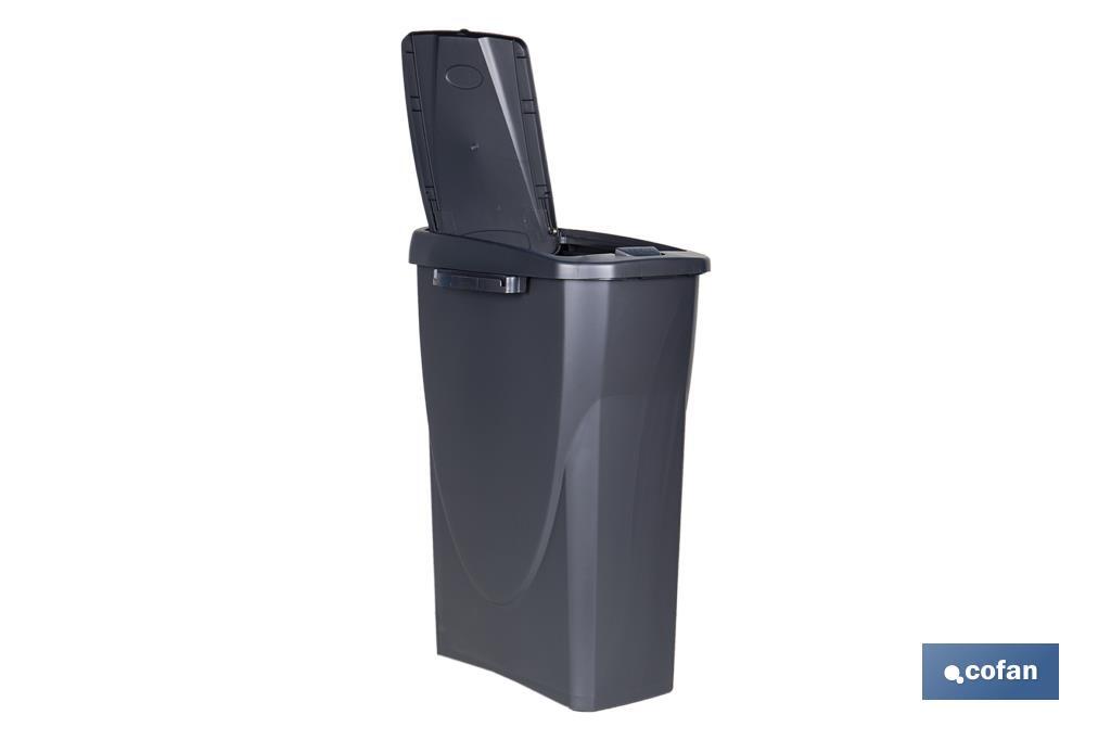 Grey recycling bin | Suitable for recycling organic waste | Available in three different capacities and sizes - Cofan