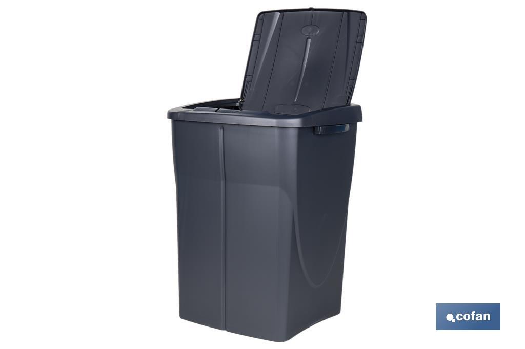 Grey recycling bin | Suitable for recycling organic waste | Available in three different capacities and sizes - Cofan