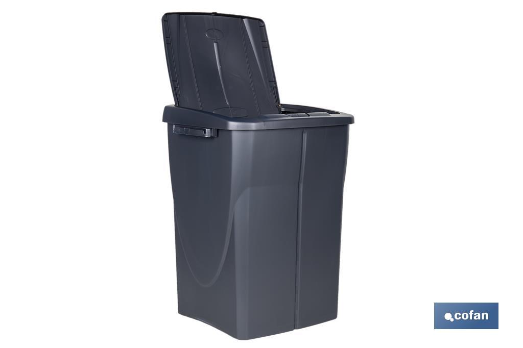 Grey recycling bin | Suitable for recycling organic waste | Available in three different capacities and sizes - Cofan