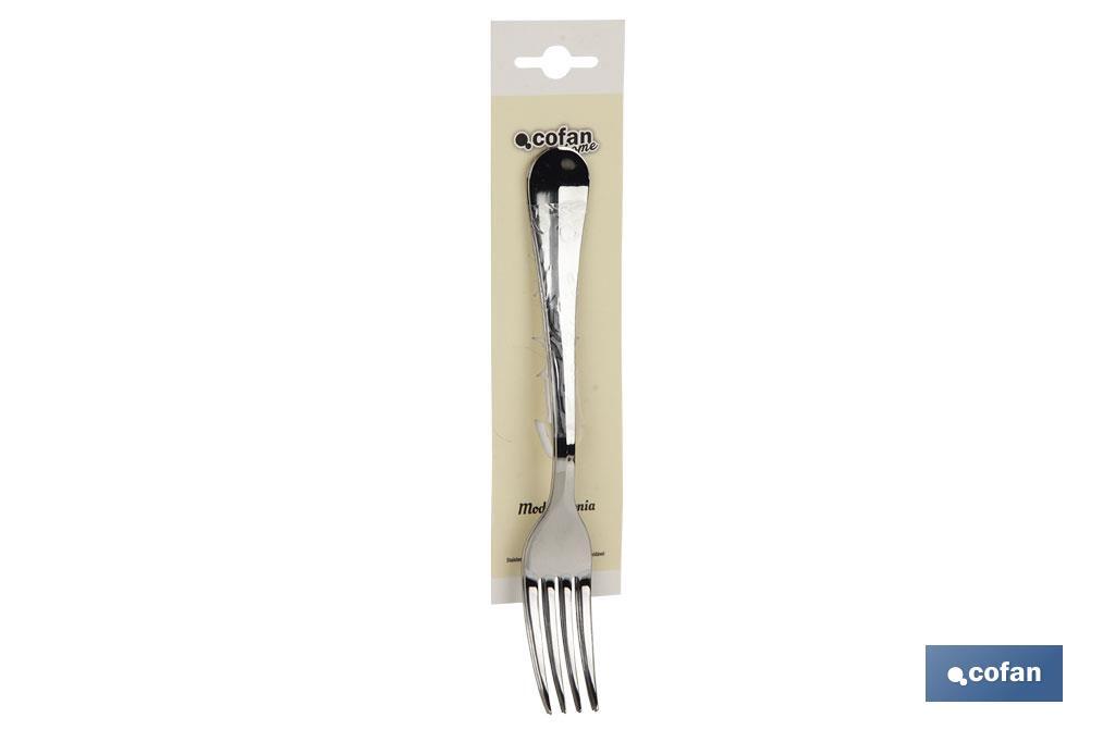 Table fork | Bolonia Model | 18/00 Stainless steel | Available in pack or blister pack - Cofan