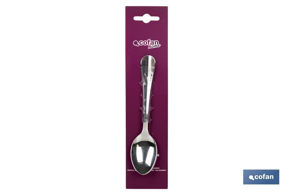 Colher de chá | Modelo Bolonia I Fabricado em Aço inox 18/00 I Embalagem blíster 3 uds ou pack - Cofan