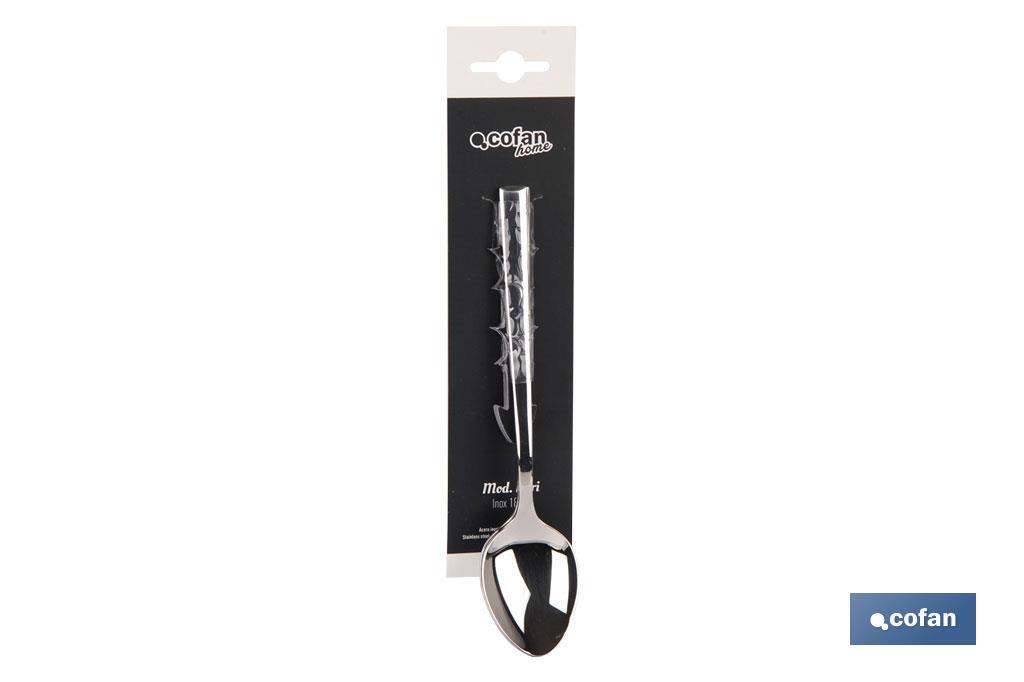 Colher de sobremesa | Modelo Bari I Fabricado em Aço inox 18/10 I Blíster ou Pack - Cofan