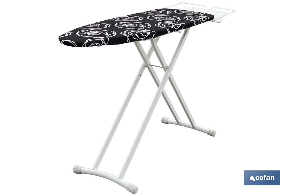 Table à Repasser Tivoli | Dimensions : 125 x 41 cm | Couleur : Noire - Cofan