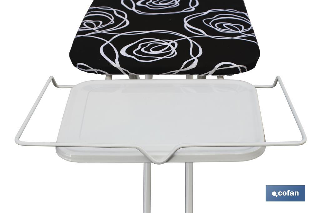 Table à Repasser Tivoli | Dimensions : 125 x 41 cm | Couleur : Noire - Cofan