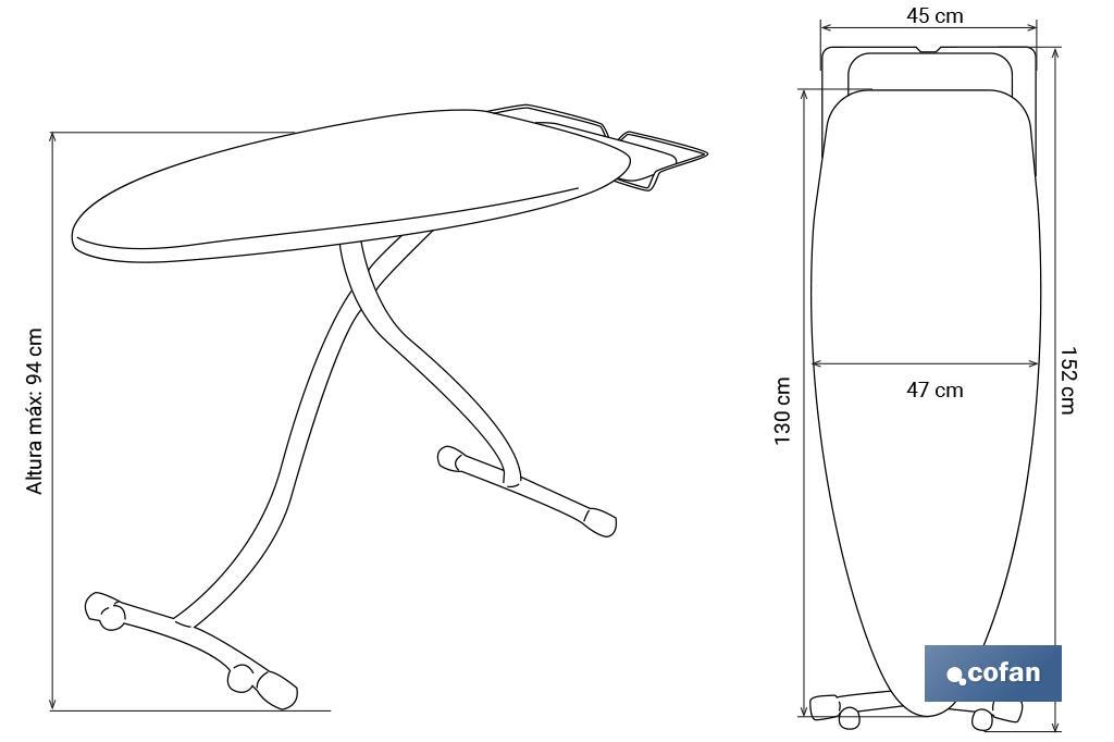 Table à repasser "Vittoria"  (Mod 1) - Cofan