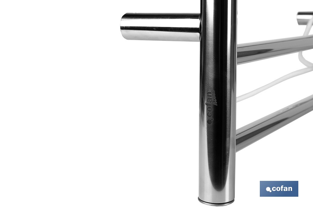 Porte-serviette Électrique | Modèle Sinaí | Fabriqué en Acier Inoxydable | 80W | IP44 | Dimensions 70 x 53 x 10,5 cm - Cofan