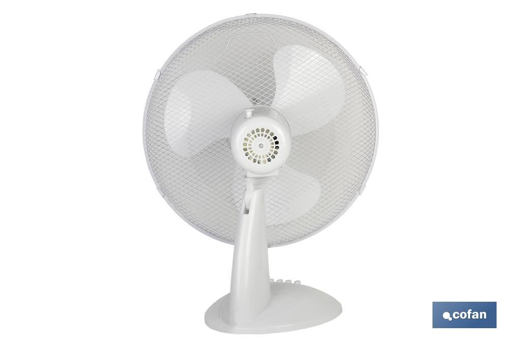 3 Speed White Desk Fan, Solano Model - Cofan