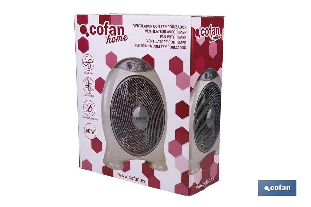 Ventilador con Temporizador Modelo Cierzo. - Cofan