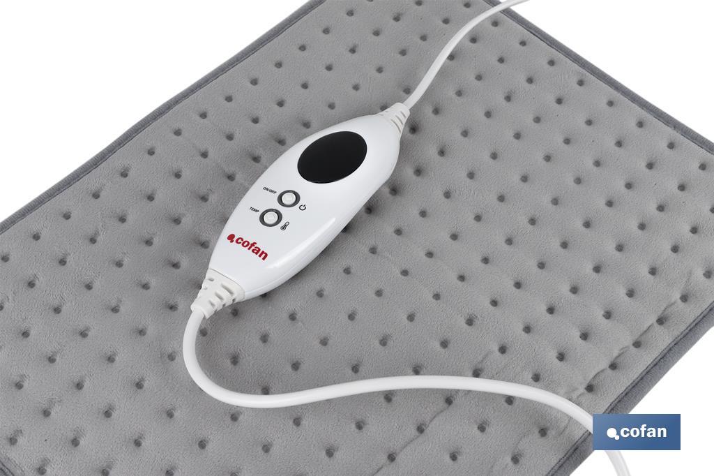 Grey electric heating pad | Available in two sizes to choose from | 6 heat settings - Cofan