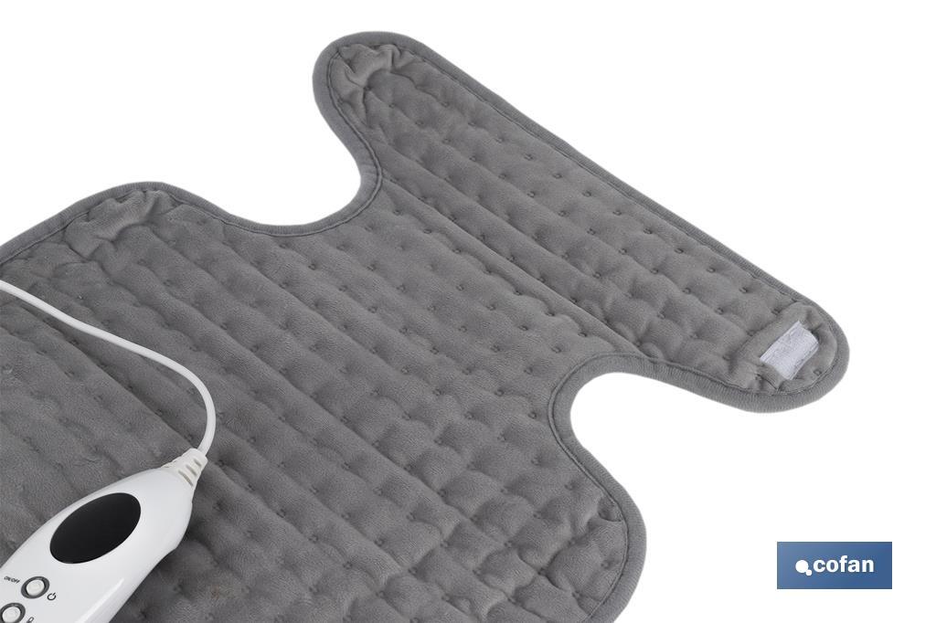 Grey electric heating pad, Size: 65 x 38cm, 6 heat settings