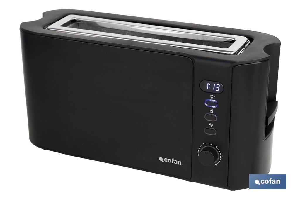 Matt black one slot toaster, Centeno Model - Cofan