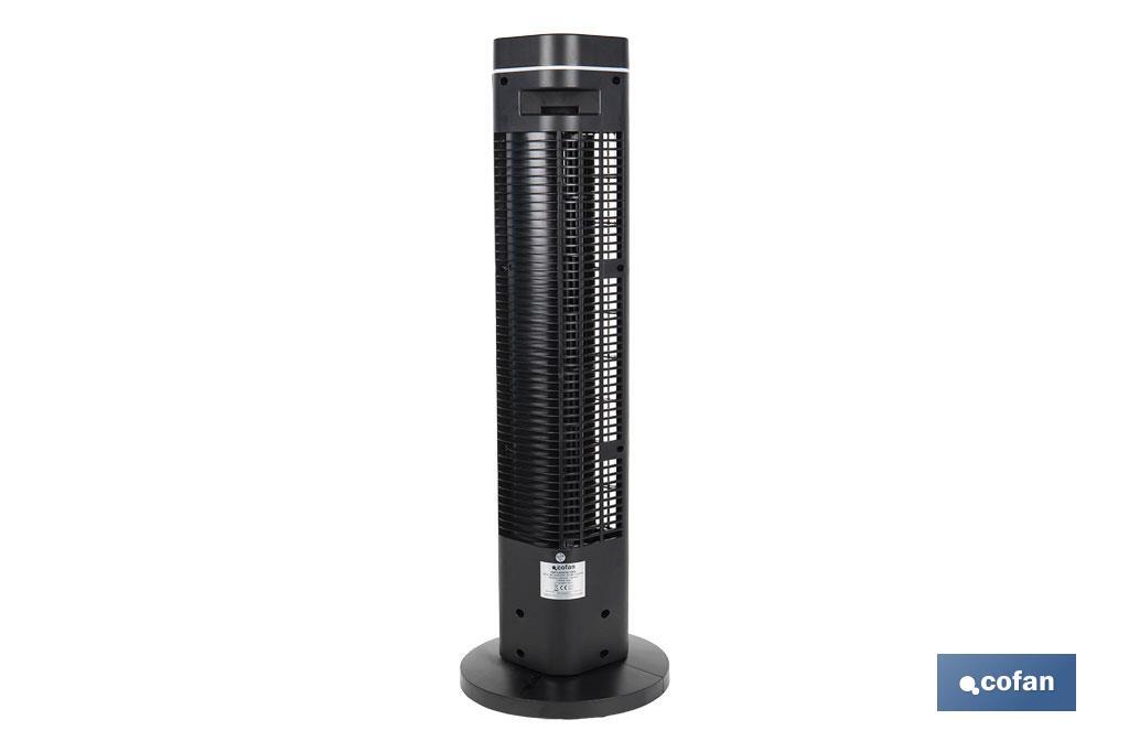 Ventilateur colonne silencieux à contrôle à distance | Couleur noire | Comprend télécommande et minuterie (8 heures) - Cofan